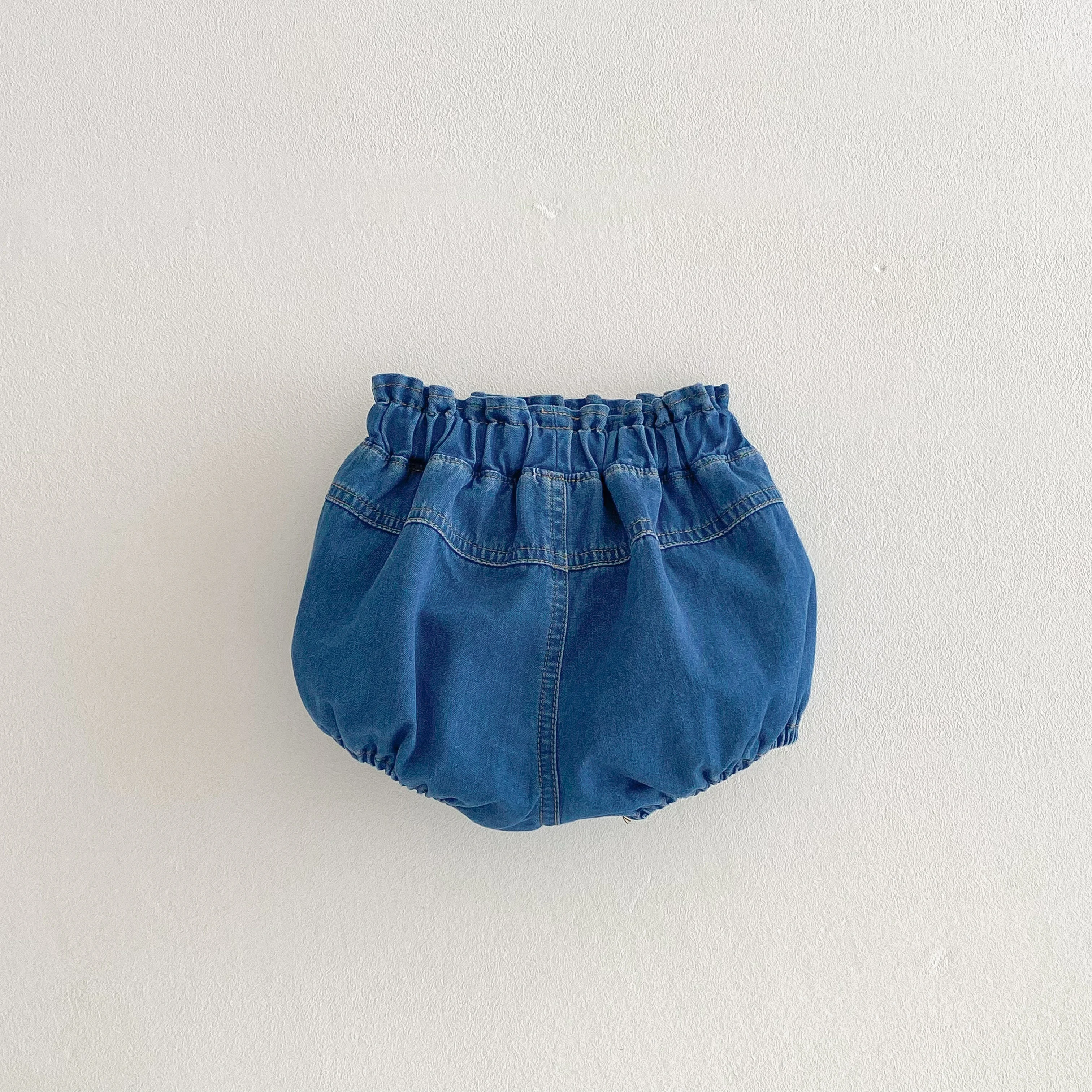 Baby Denim Bloomers Shorts Neugeborene Weiche Gemütliche Baumwolle Kleinkind Jungen Mädchen Sommer Shorts Hosen Rüschen Taille Kinder Kleidung 0-3T – Detail 11
