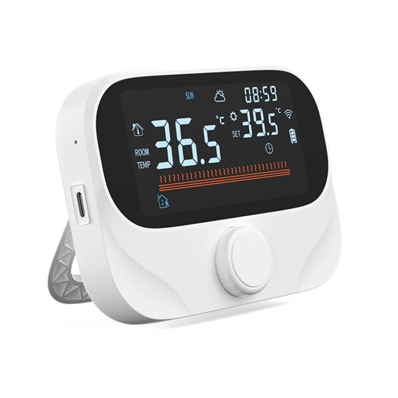 FULL-Tuya Wifi 스마트 홈 무선 온도 조절기 RF 배터리 가스 보일러 물 난방 디지털 온도 컨트롤러
