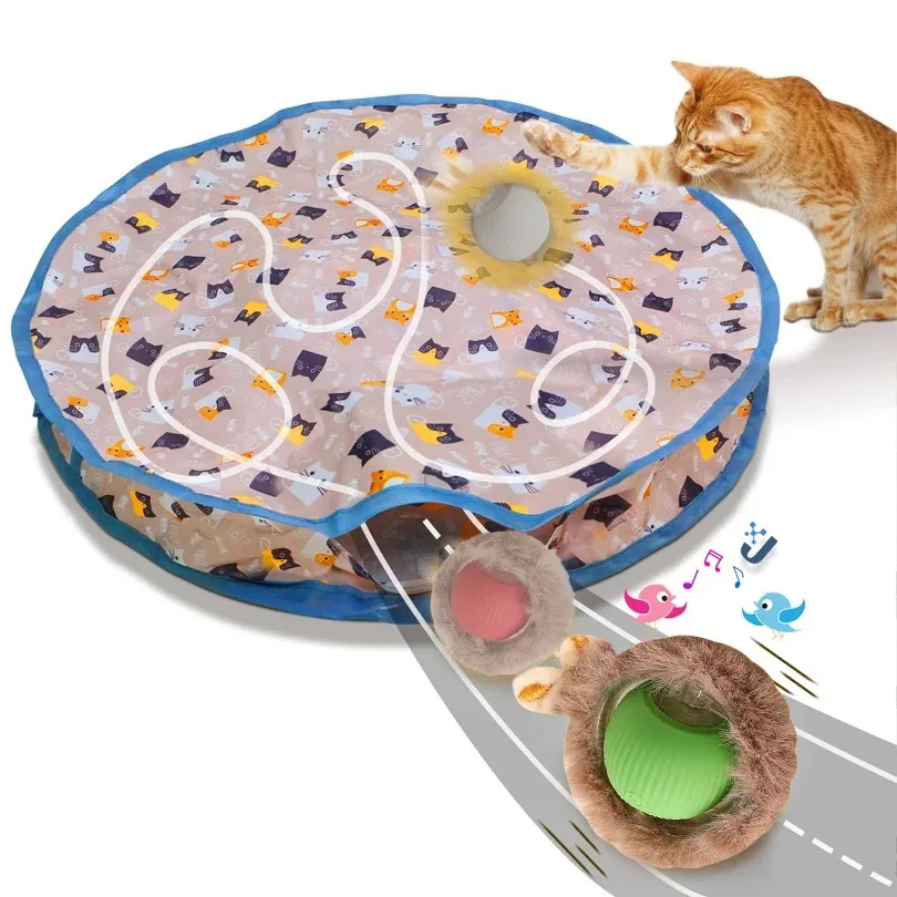 Dropshipping Interaktive Katze Spielzeug Ball Schnelle Rolling in Beutel Kätzchen Spielzeug Bewegung Aktiviert Interaktive Katze Spielzeug für Innen