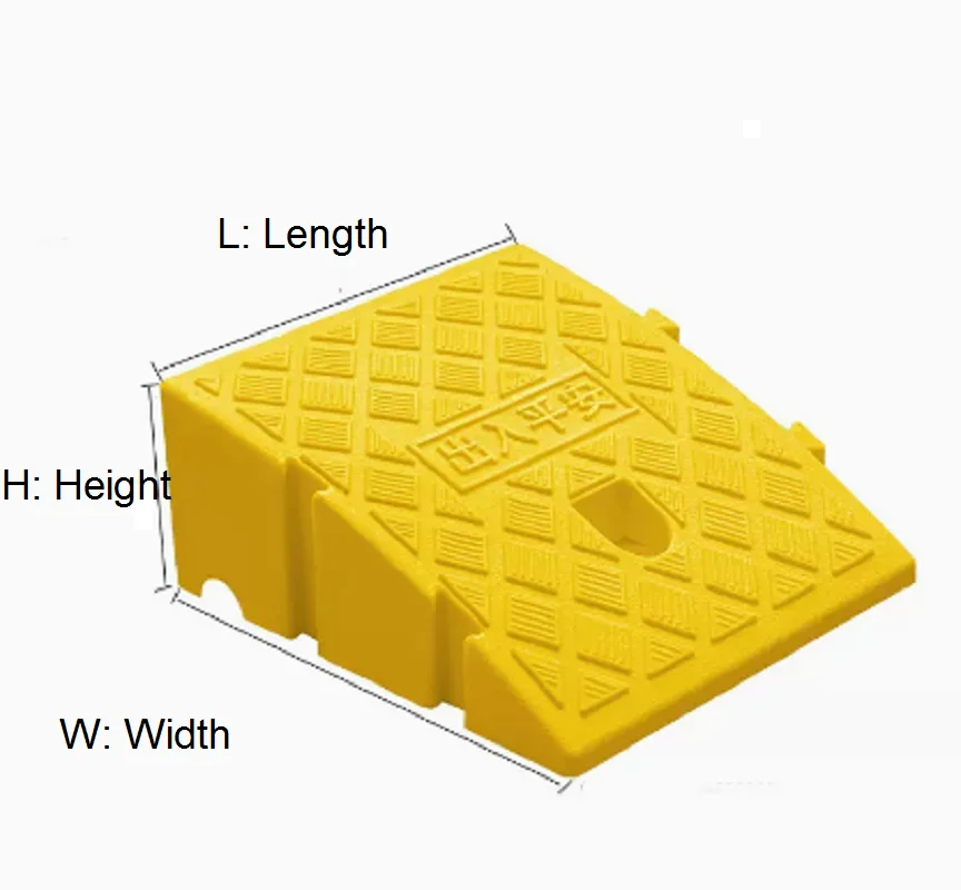 10-19CM  PE plastic car Step pad ramp curb along slope plastic car climbing uphill threshold pad triangle ladder