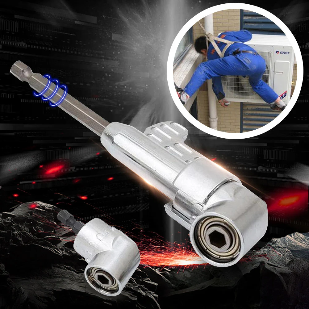 NEW 105 Degree Steel Right Angle Drilling Corner Screwdriver Quick Change Hex Shank Extension Electric Repair Tool