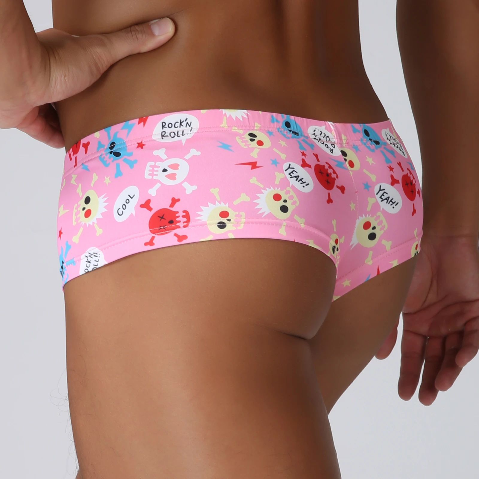 

Men Casual Brazilian Boxer Bikini Digital Print Mini Boxers Beach Bath Sexy Swimsuit Male Funny Bathing Boxershorts Hombre Sunga