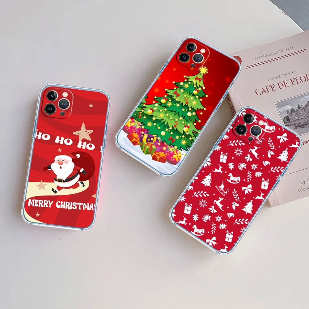 Merry Christmas Deer Gift Transparent Phone Case for Motorola G40 G04 G05 One Ace Action  Fusion Plus Hyper Macro Vision Zoom view 5