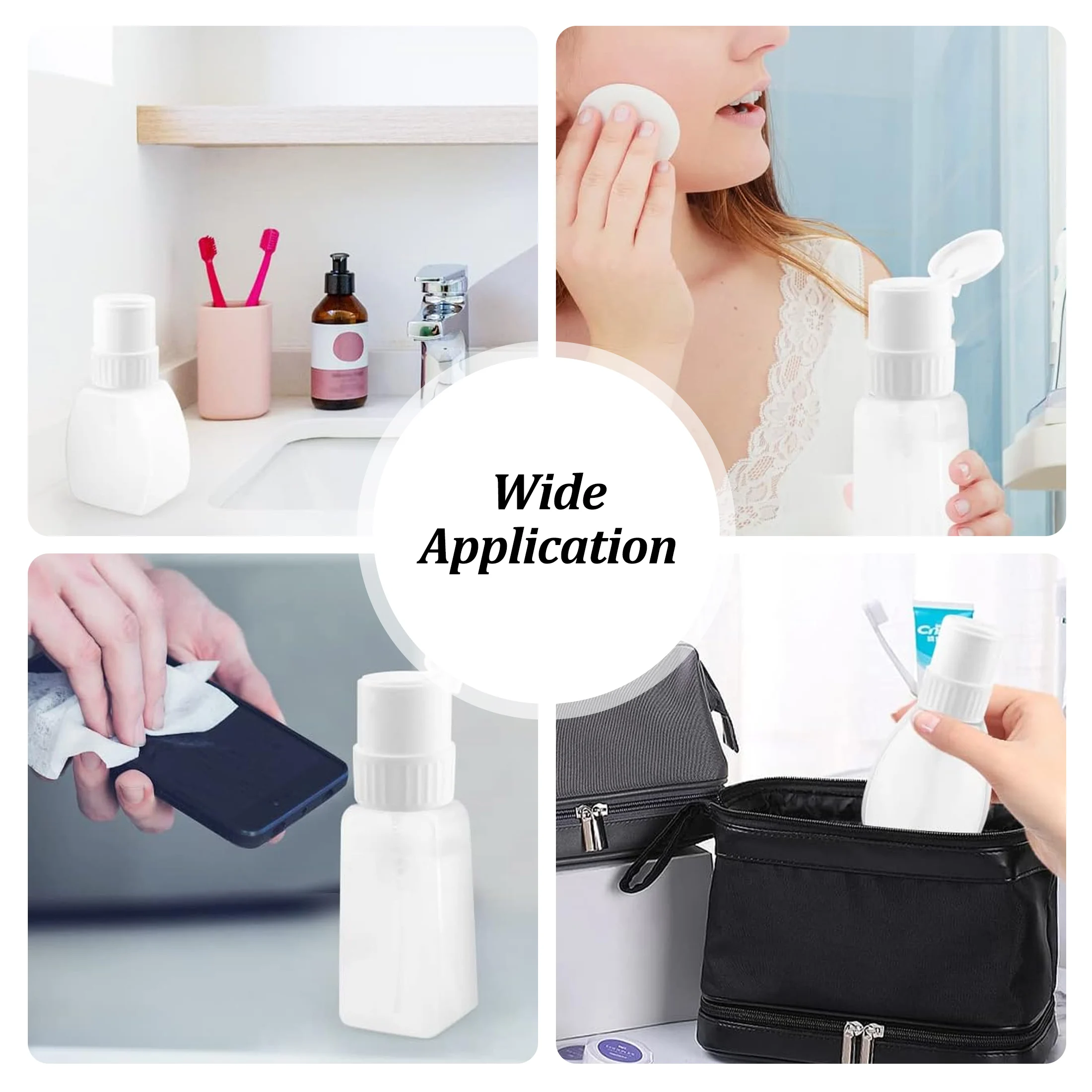 180 مللي مسمار الفن مزيل طلاء الأظافر أدوات ماكياج زجاجة مانيكير أدوات مسمار الفن مضخة موزع زجاجة الصحافة الفارغة مع قفل مشبك #6