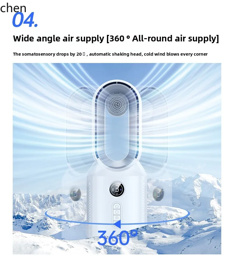 ZML condizionatore d'aria condizionatore d'aria ventilatore di refrigerazione domestica piccola camera da letto ventilatore elettrico silenzioso portatile senza lama