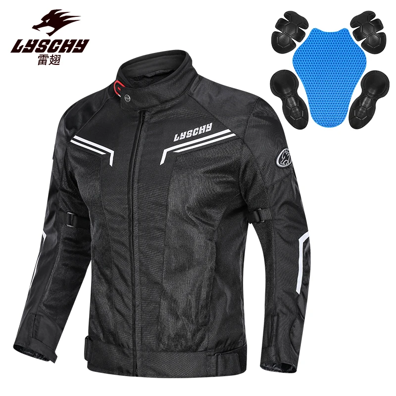 LYSCHY LY-803 Clothing Summer Mesh Comfortable Motorcyclist Safety Vest Riding Reflective CE Protective Gear Motorcycle Jacket