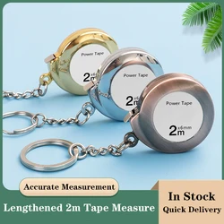 1Pc 2m Convenient Mini Tape Measure For Home Use Soft Steel Tape Measure Portable Keychain Small Steel Tape Measure