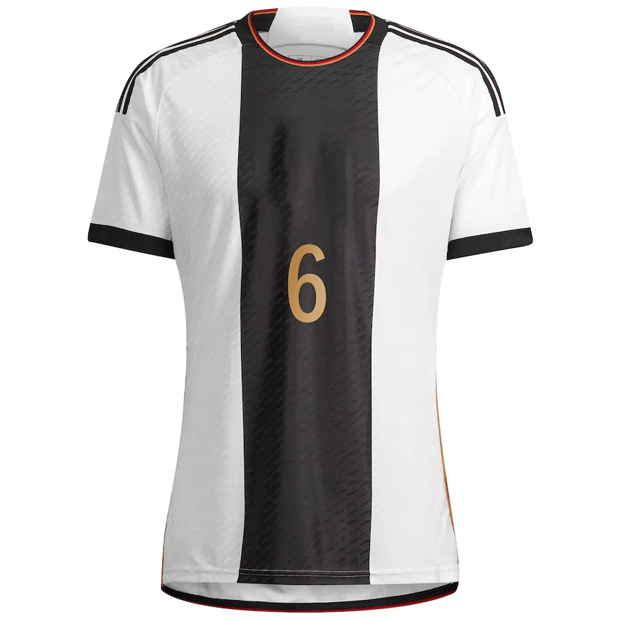 Men Football Jersey T Shirt NO 6 Player Jersey TShirts Germany National Fans Football Shirts Classic Training Uniform White Tops