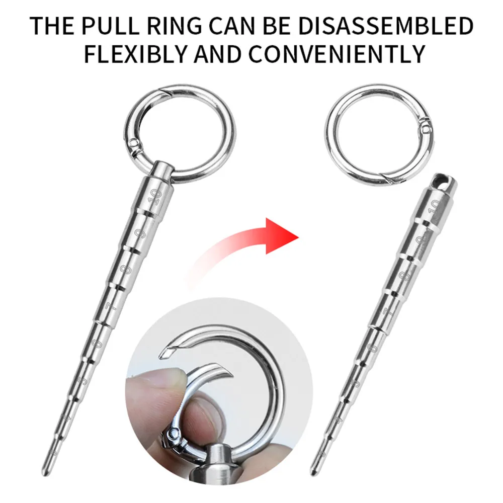 Male Stainless Steel Urethral Plug Urethral Dil Sounding Penis Plug Urethra Stimulate Dilator Masturbation Rod Sex Toys For Men view 2