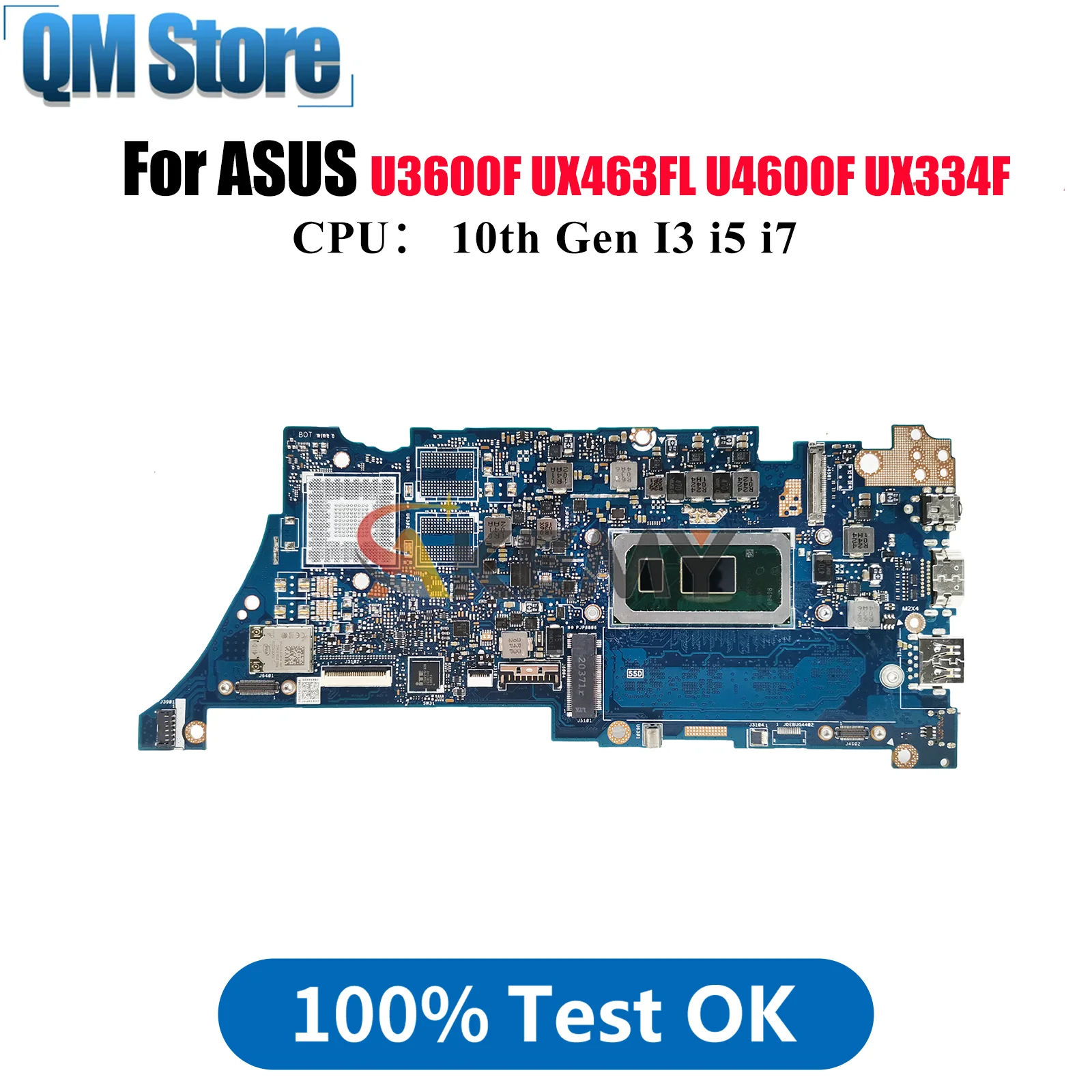 

UX334FA Материнская плата для ноутбука ASUS ZenBook UX463FL UX334FL UX334F U3600F U4600F UX334FA Материнская плата с 10-го поколения I3 i5 i7 fast