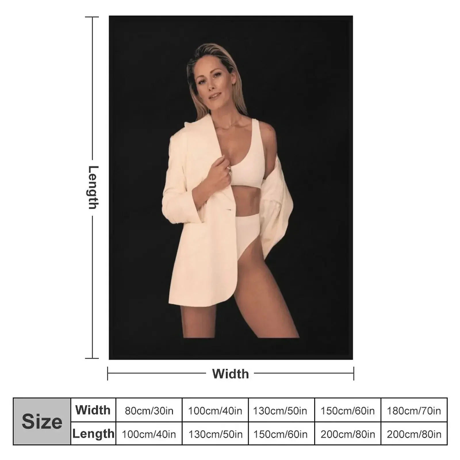 Helene Fischer - Shoot With Sexy Blazer Throw Blanket Flannel Fabric Loose Soft Luxury Throw Blankets