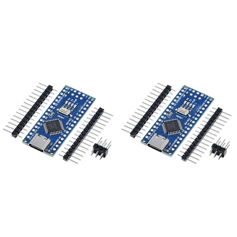 2Pcs For Type-C Nano Board V3.0 With PIN Headers Compatible With Electronics Development Board ATMEGA328P Durable