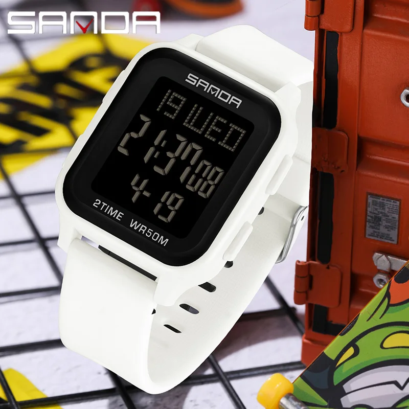 

SANDA G style Digital Watch Men Luxury Brand Military Watch Fashion Men Sport Watch Alarm Stopwatch Clock Male Relogio Masculino