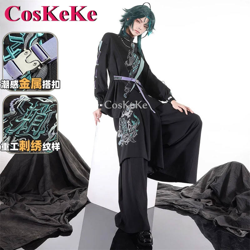 

CosKeKe Xiao Cosplay Game Genshin Impact Costume Handsome Fashion Neo-Chinese Style Outfit Halloween Party Role Play Clothing