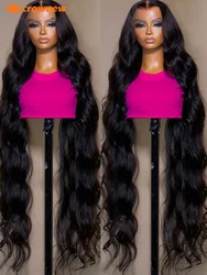 Perruque Lace Front Wig Body Wave sans colle 100% naturelle, cheveux humains, pre-plucked, HD, 13 age, pour femmes