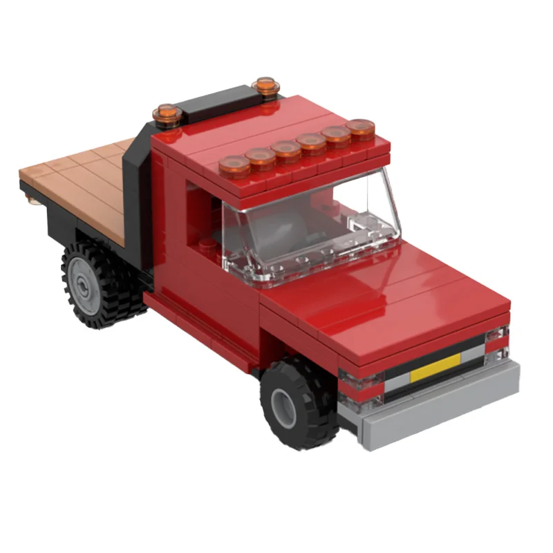 شعبية 167 قطعة شاحنة صغيرة حمراء الرجعية وحدات اللبنات نموذج لتعليم الأطفال لتقوم بها بنفسك تجميع لعبة هدايا عيد الميلاد عيد الميلاد #1