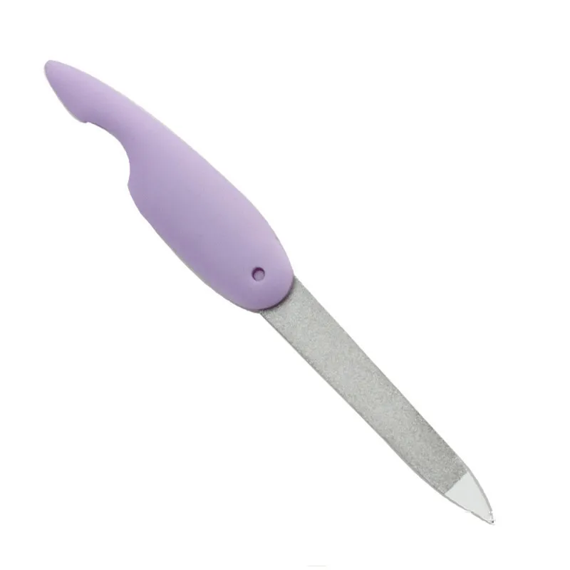 Fashion Cartoon Vouwen Nagelvijl Metalic Rvs Fold Purple Cuticle Lime Een Professionel Tool