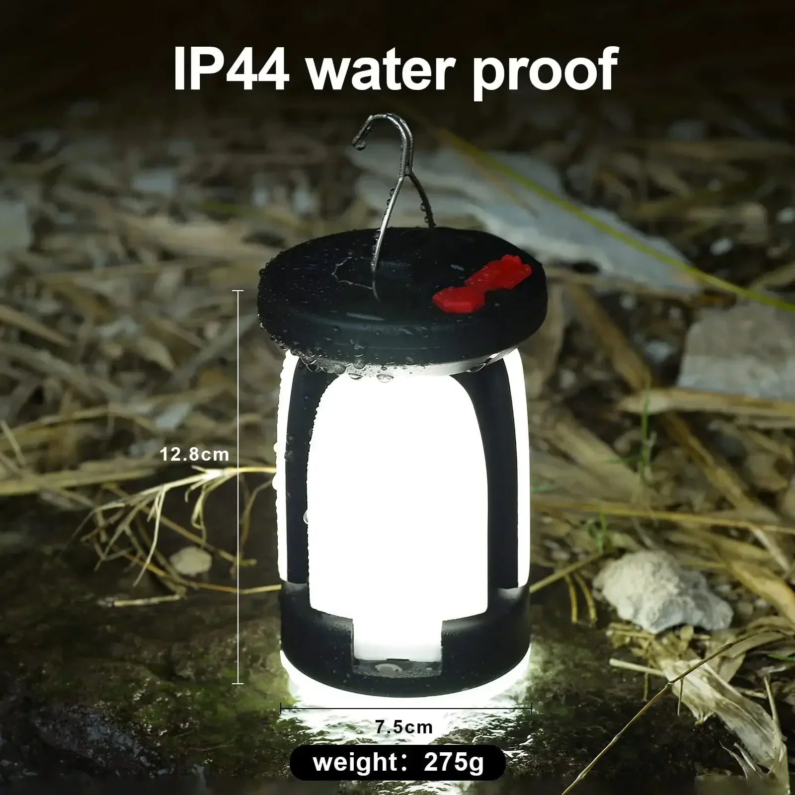 Imagem -04 - Kdulit-led Solar Charging Outdoor Camping Light Hanging Folding Tent Light Luz Forte Multifuncional Iluminação de Emergência