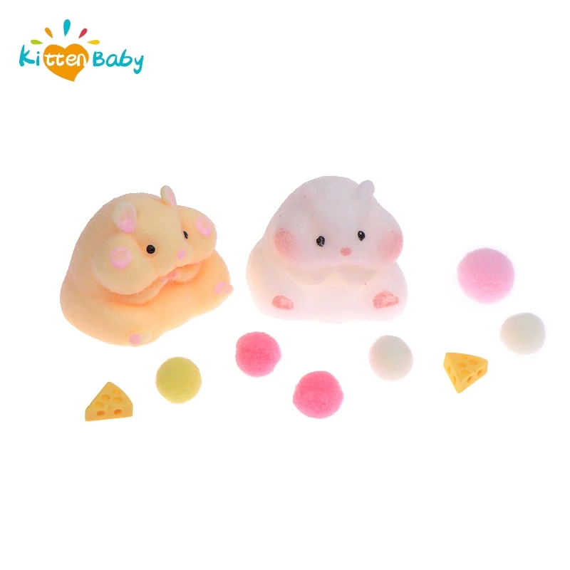 Cute Hamster Squeeze Toy Silicone Pinch Decompression Toy For Kids Gift Stress Reliever Toys