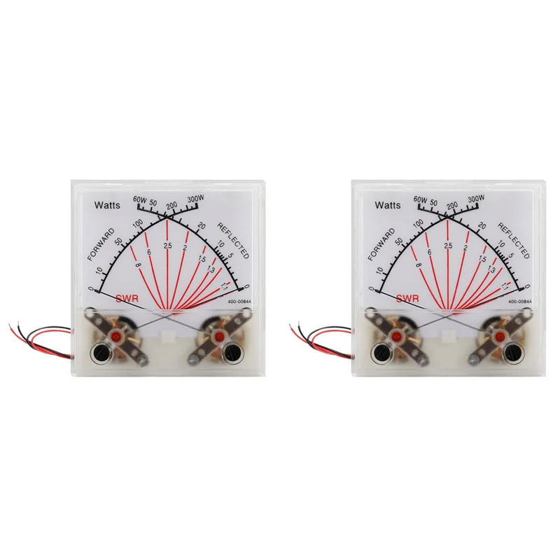 BOFF 2X パワーメーター送信機 VU メーターヘッドラジオ局バックライト付き PMMA カバー SWR ブラックフォワード 300W 反射 60W