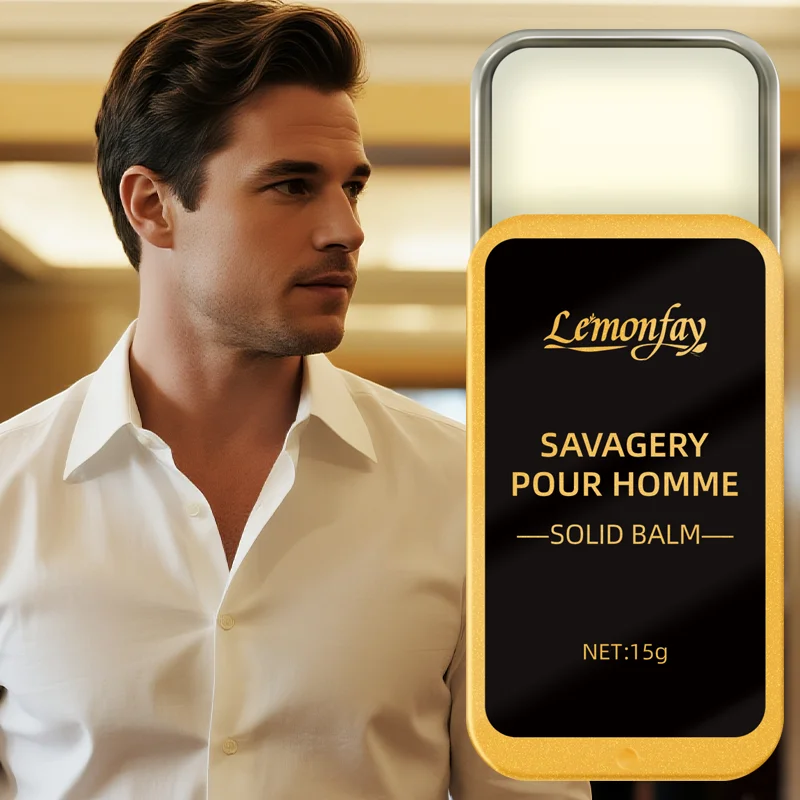 

Твердый бальзам Lemonfay Savagery Pour Homme - стойкий аромат, твердый одеколон для мужчин, портативный дорожный формат