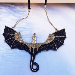 Halloween Rope Bat Necklace Dragon Pendant Pendants For Women Men's Necklaces Chain Jewelry Fashion Gothic
