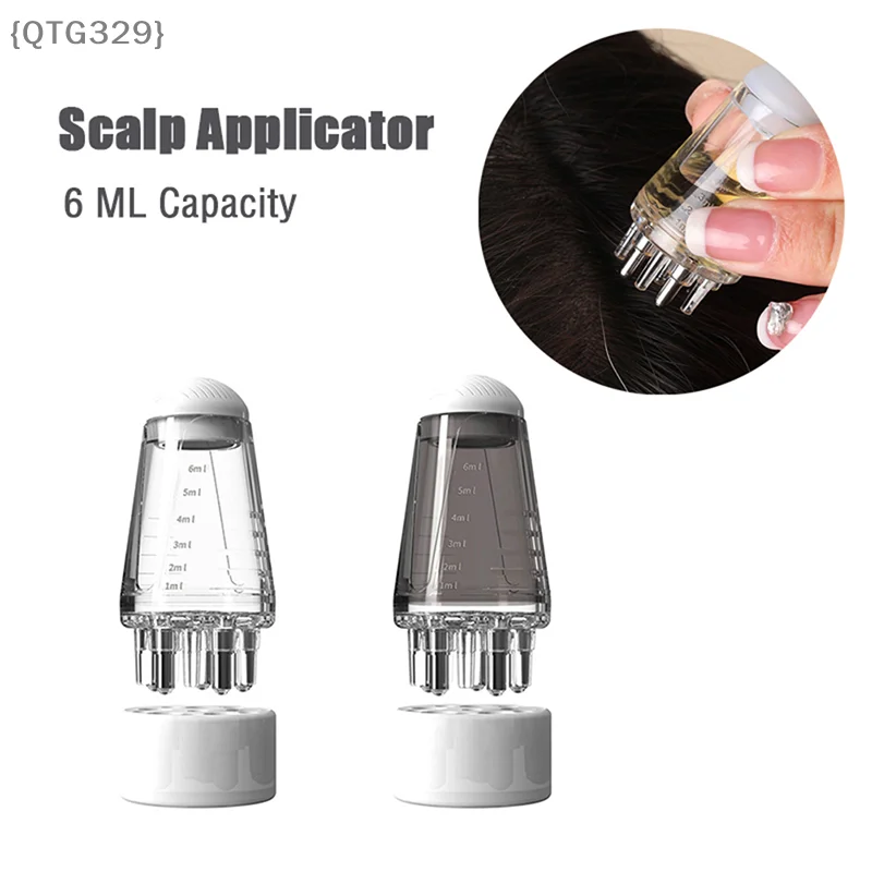 

【QT329M3】Массажная расческа-аппликатор для кожи головы и нанесения сыворотки - для роста волос, питания корней и против выпадения волос, щетка для стимуляции роста волос