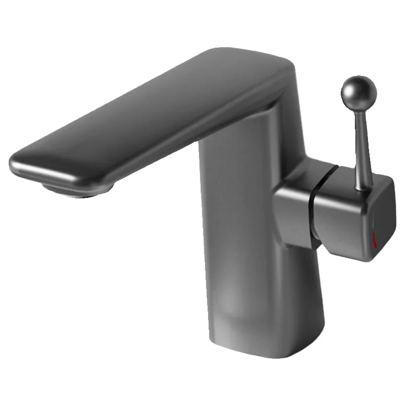 

Cream wind all copper, hot and cold wash basin household bathroom, under-counter basin washbasin basin, faucet gun gray