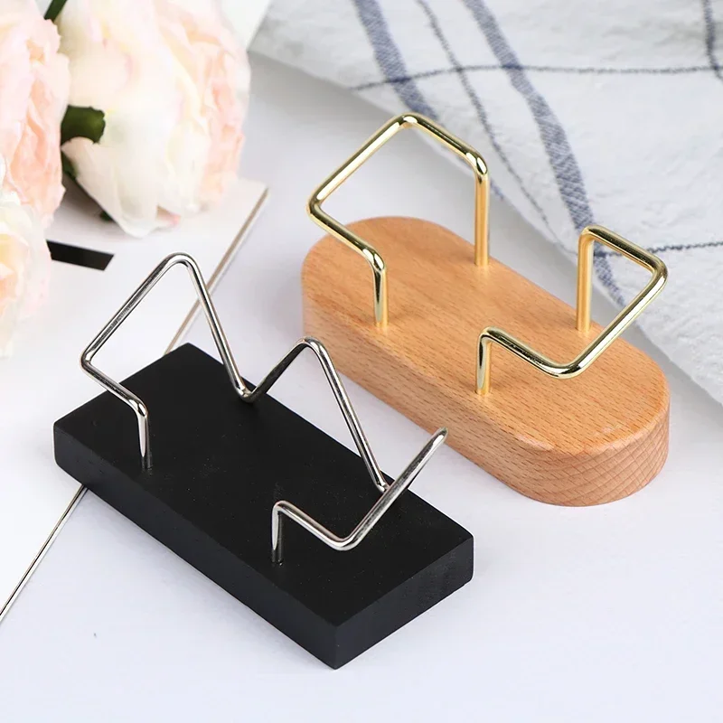 Business Card Holder Organizer Office Desk Display Stand Memo Counter Accessories Tabletop Shelf Home Wooden Card Holder Storage