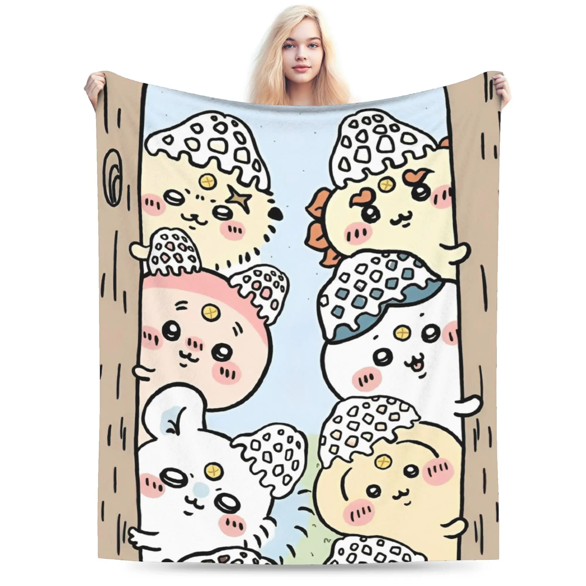 

C-Chiikawas Plush Blankets Boy Girl Flannel Bedding Throws For Outdoor Super Soft Design Quality Bedspread Gift