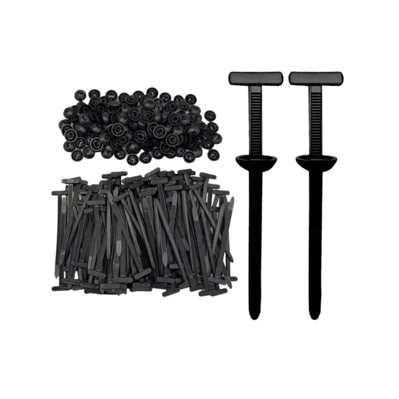 Cables Tie Universal Nylon Tie with Pin Button Fasteners Plastic Self-Locking Motorcycle Car  Black Fastening Strap Cable Tie image 6