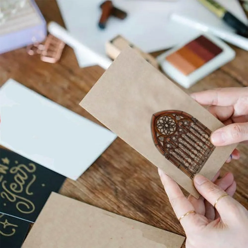 خمر المعماري واضح Stamps ويندوز خلفية سيليكون واضح ختم الأختام أعمدة طوابع شفافة DIY بها بنفسك سكرابوكينغ