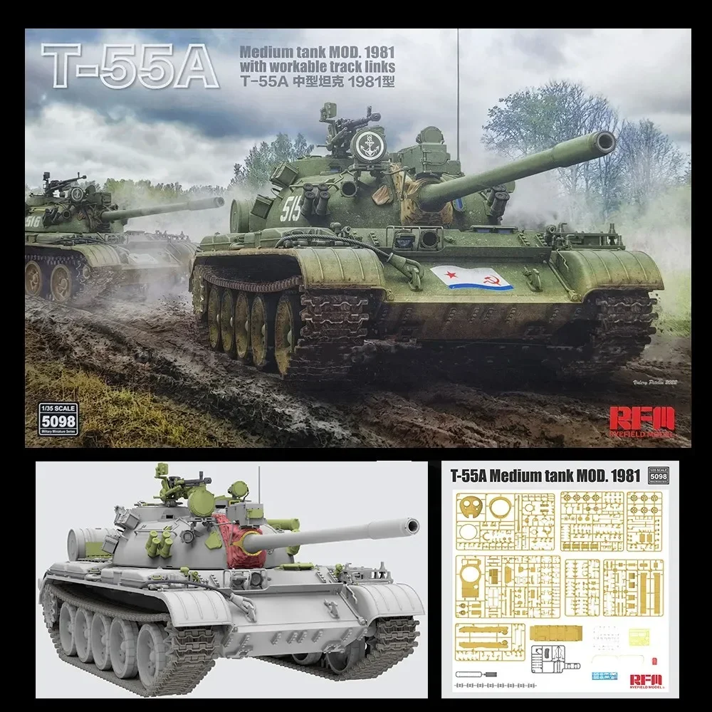 [Rye Field Model] Ryefield Model RFM RM-5098 1/35 T-55A Medium Tank Mod.1981 (Plastic Model Kit)