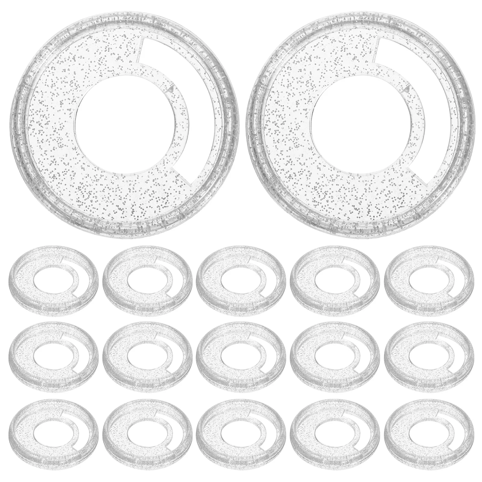 

50Pcs Plastic Binder Discs Loose Leaf Expansion Discs for Planner Notebook Diary Binding Accessories Office Supplies