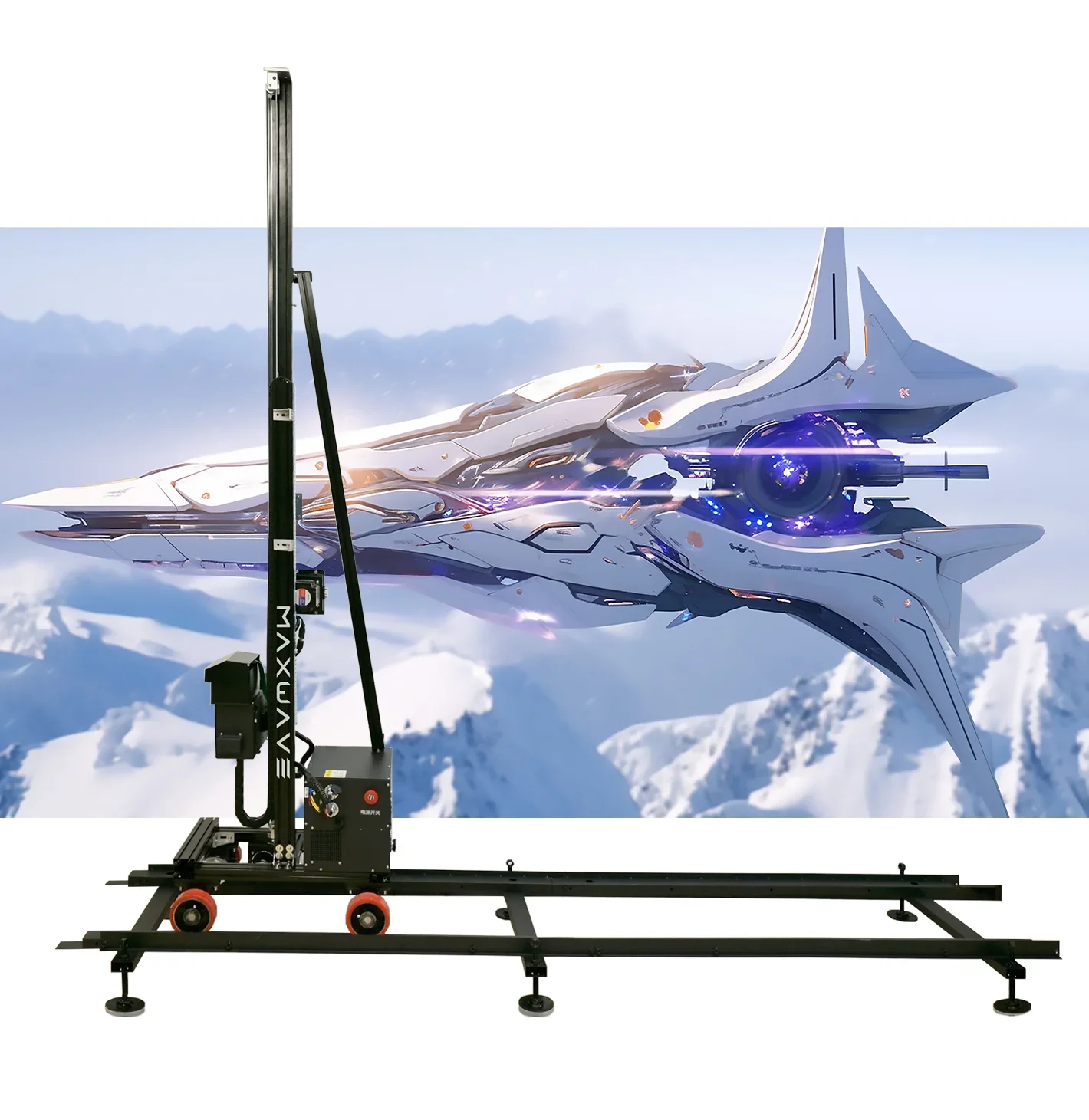 3d Uv Verticale Muur Printer Digitale Vernis Inkjet Printmachine Direct Naar Muur Schilderij Machine Met Dx7 Dubbele Kop