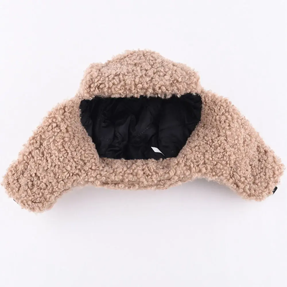 قبعة عصرية بلون سادة، قبعات شتوية دافئة سميكة لحماية الأذن للنساء والفتيات #3