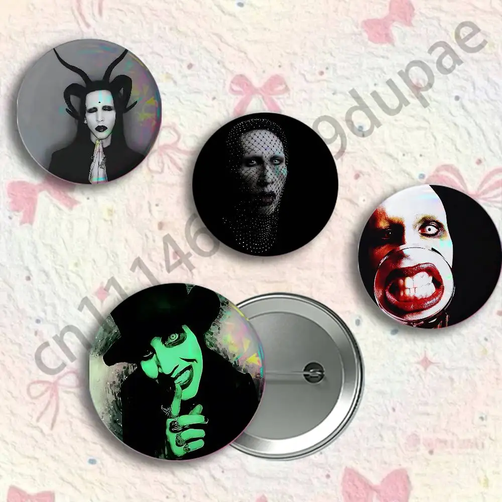 M-MarilynManson Badges 25 32 44 58 75 mm Round Customizable Wholesale Fan goods Self-made fan freebies
