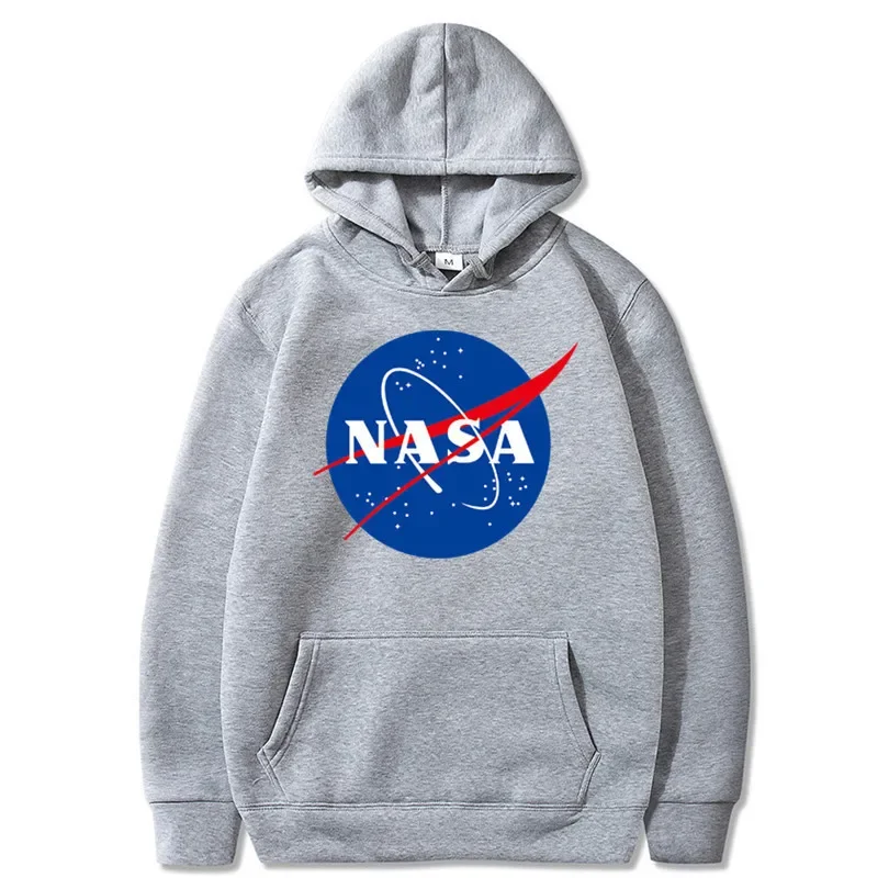 Casual Hoodie Sweatshirt Men's Autumn Winter Fashion Outerwear NASA Series All-Match Comfortable Soft Material Streetwear