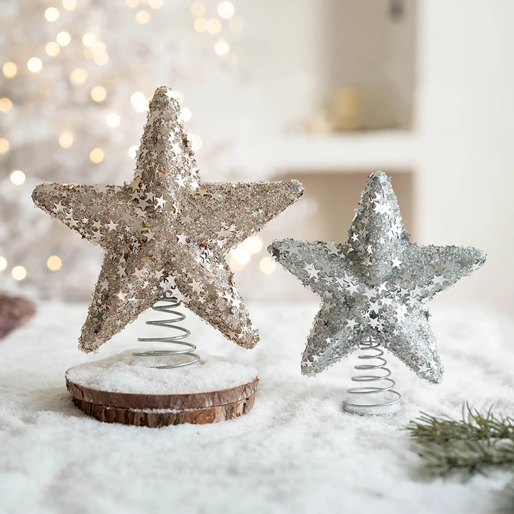 Festive Home Accent Champagne Silver Pink Star Charming Holiday Decor Delightful Christmas Motifs Perfect For Christmas