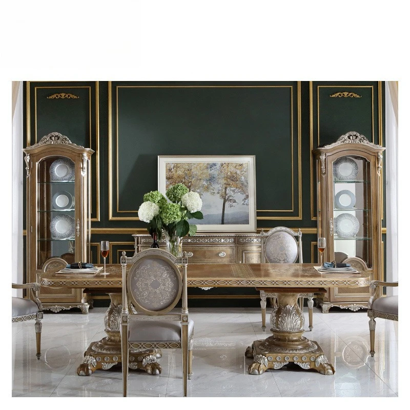 Muebles para el hogar Fuyi, gabinete para vinos de estilo europeo del Castillo de Windsor británico, gabinete para vinos de madera maciza contra la pared, para la sala de estar