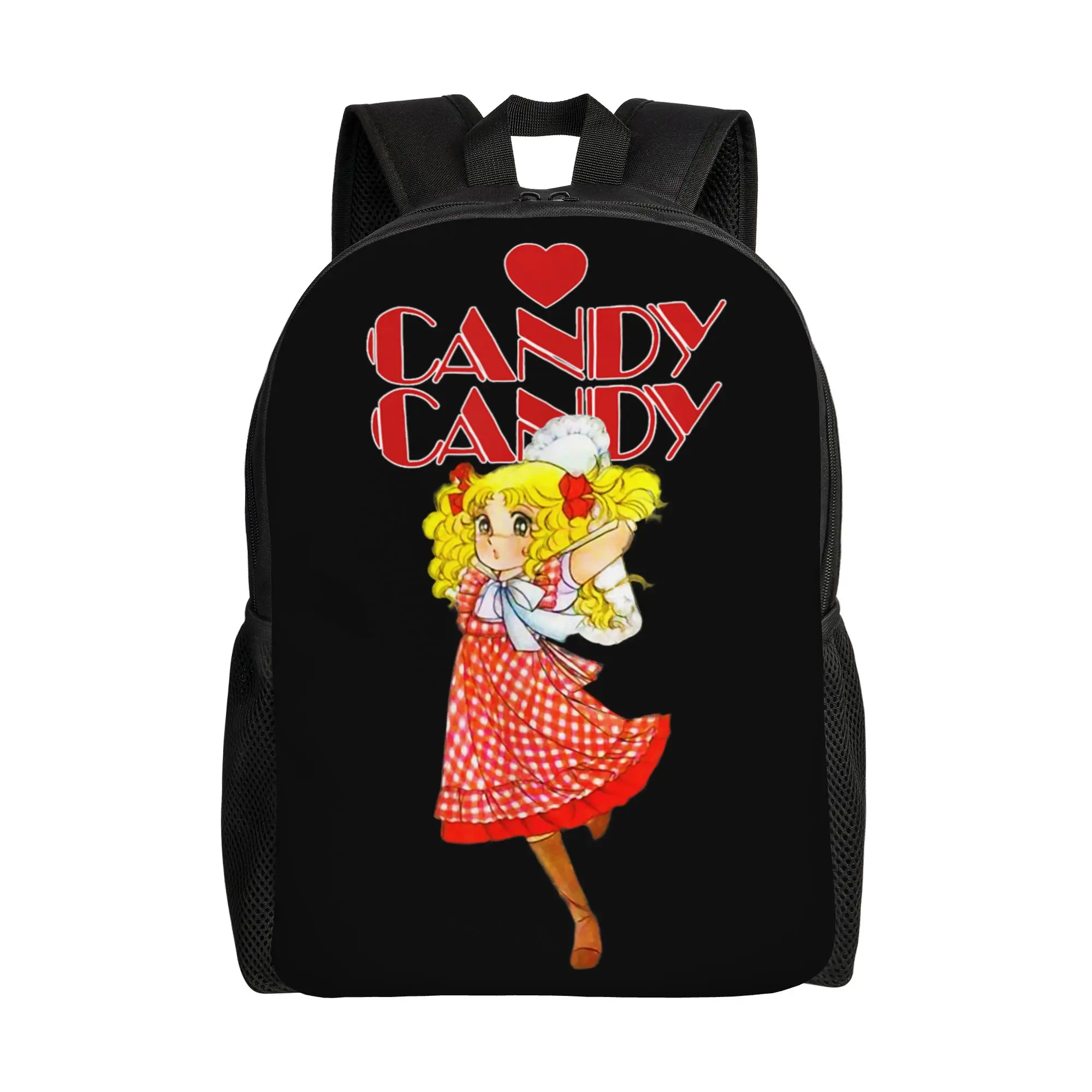 

Японский рюкзак в стиле 80-х годов с изображением персонажей мультфильма Candy Candy, повседневный рюкзак для мужчин и женщин, школьный, туристический, городской рюкзак, сумка для ноутбука с аниме и мангой, прочная сумка через плечо
