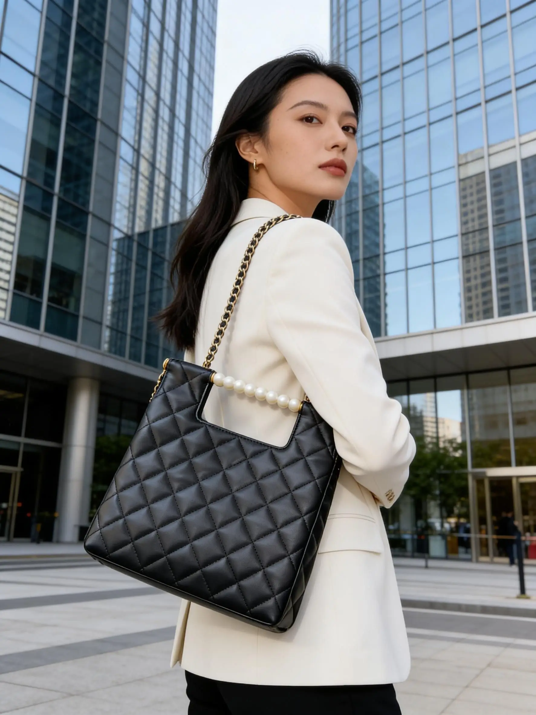 

New Fashion Quilted Design High-End Portable Handbag Luxury Tote