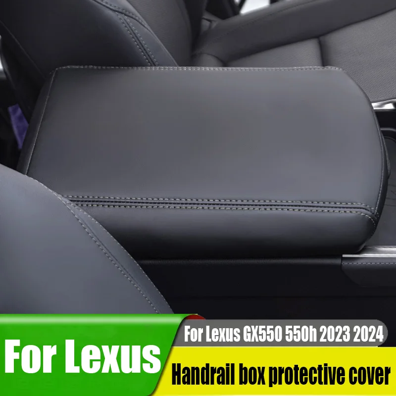 For Lexus GX550 550h 2023 2024 armrest box protective cover car interior decoration accessories leather material