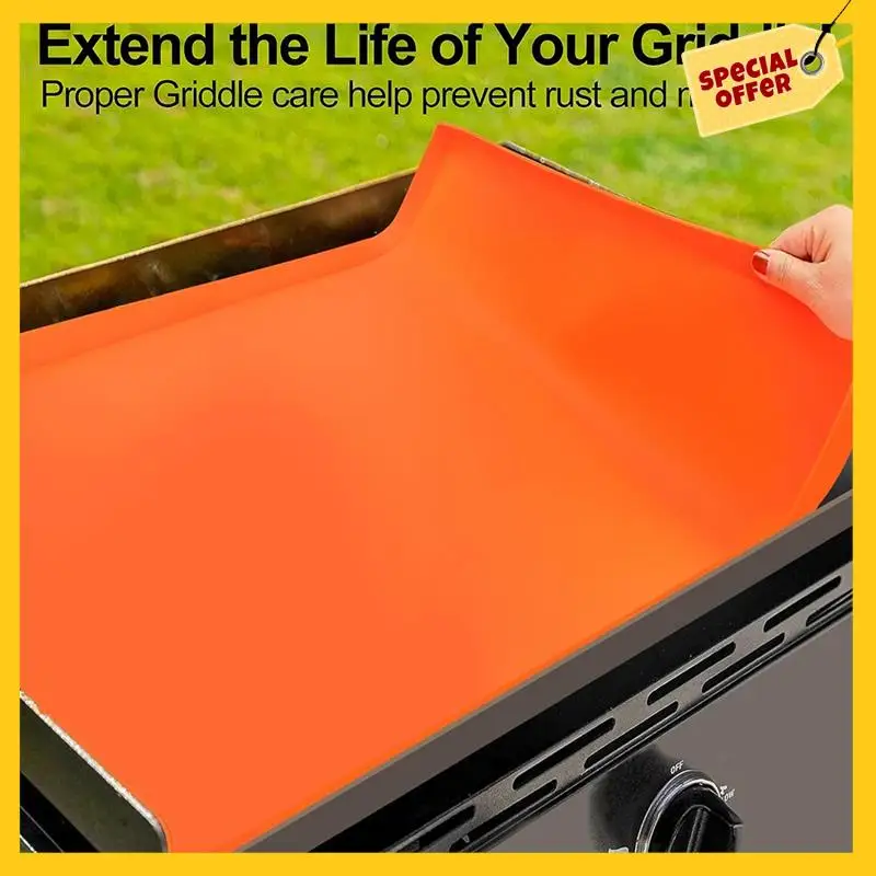 

1 PCS 17Inch Silicone Griddle Mat For 17 Inch Griddle, Heavy Duty Food Grade Silicone