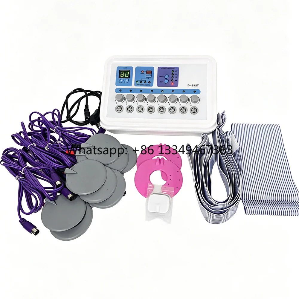 New EMS Muscle Stimulator Machine Electronic Pulse Massager 8 Output Channels Body Slimming Weight Loss Electrotherapy