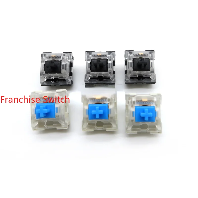 

10PCS Mechanical Keyboard Shaft Transparent Cover Black Blue Light Touch Switch 2-pin Accessory Dustproof