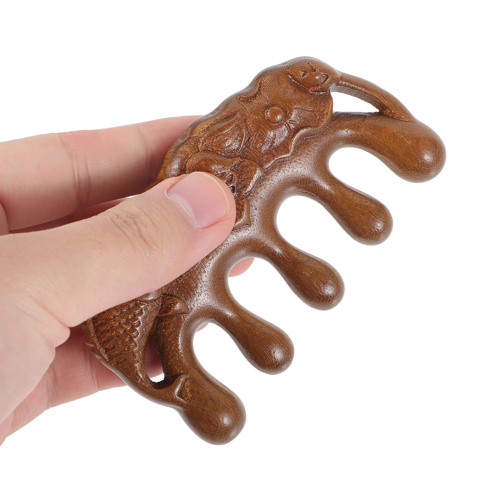 

Sandalwood Comb Wide Tooth Portable Detangling Massage Hair Comb for Women Men Anti-static Scalp Therapy Traditional Handmade