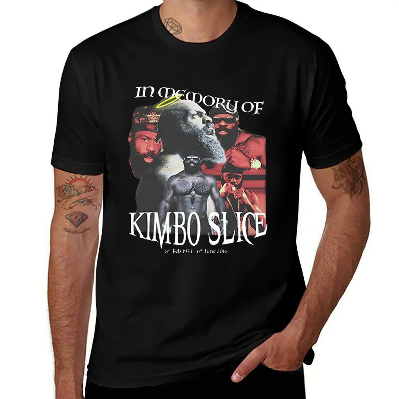 Vintage Kimbo Slice Boxer - Kimbo Slice - Kimbo Slice Retro T-Shirt Casual Breathable Short Sleeve Top T-Shirt