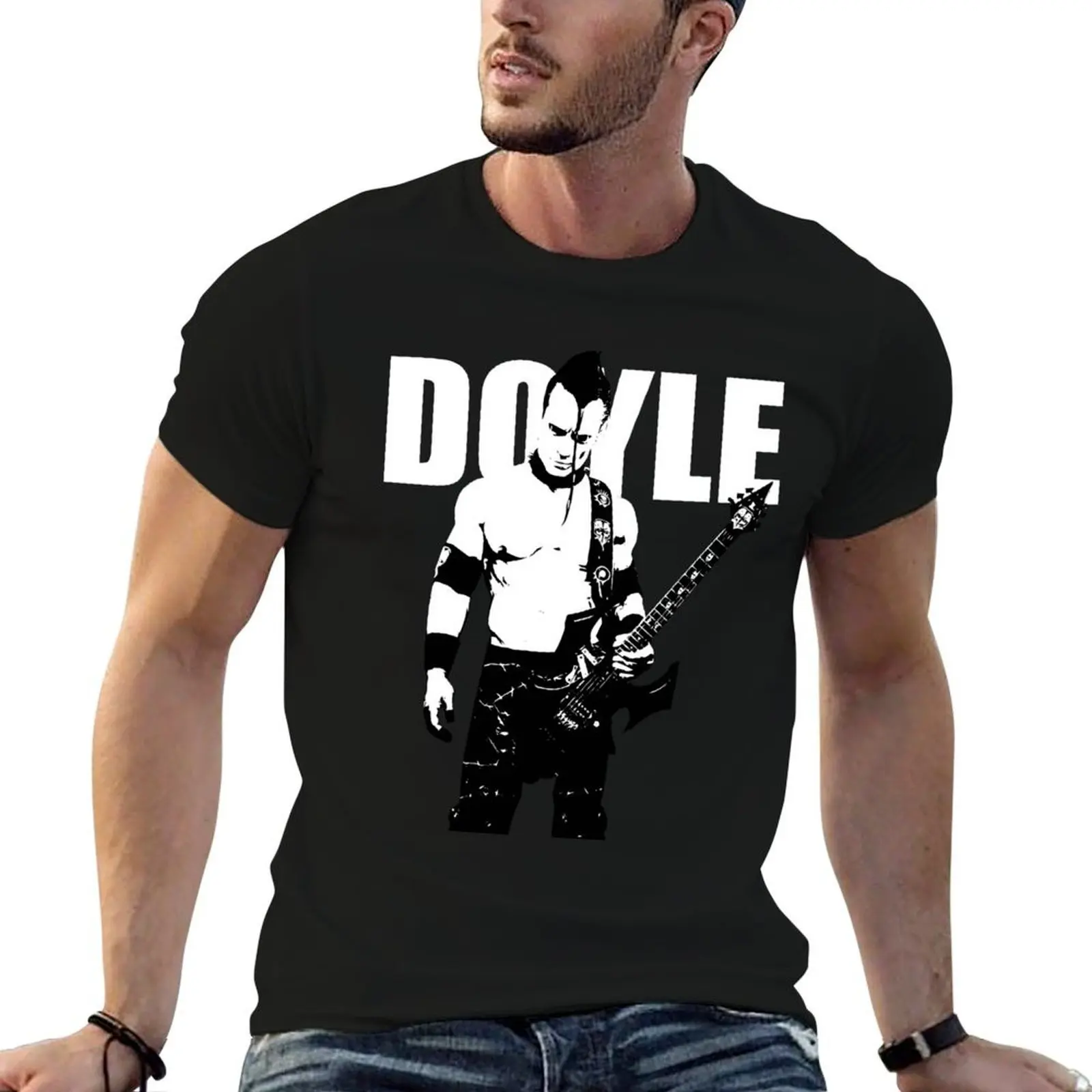 DOYLE T-Shirt gifts for boyfriend oversize t-shirts man black t-shirts for men