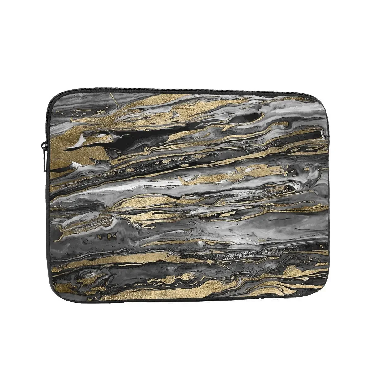 Stylish Gold Marbleized Laptop Bag Sleeve 10 12 13 15 17 Inch Marble Notebook Bag Case Shockproof Case Bag for Men Women